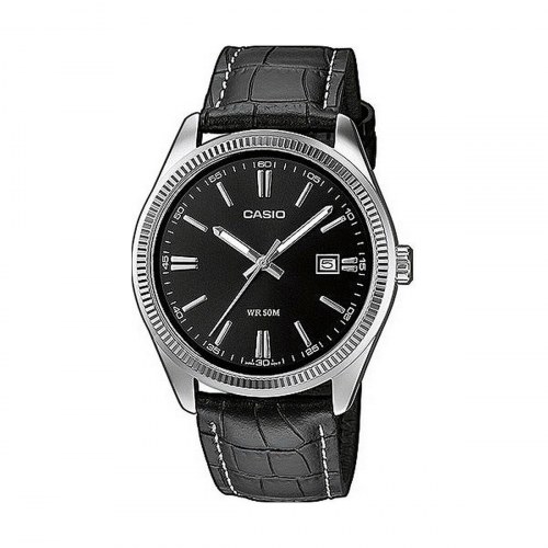 Casio herreur MTP-1302PL-1AVEF - sort læderrem 39 mm