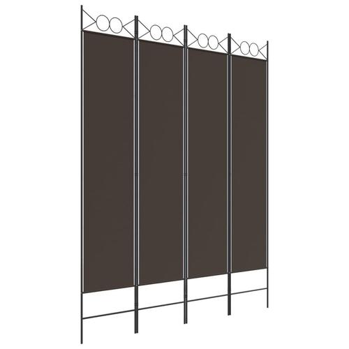 4-panels rumdeler 160x200 cm stof brun
