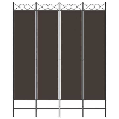 4-panels rumdeler 160x200 cm stof brun