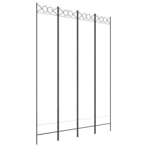 4-panels rumdeler 160x220 cm stof hvid