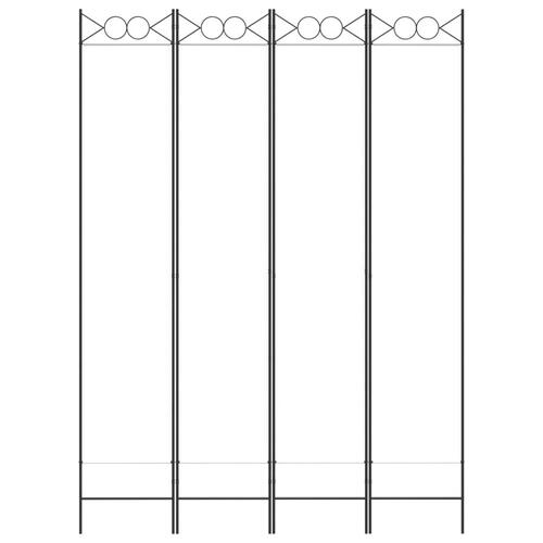 4-panels rumdeler 160x220 cm stof hvid