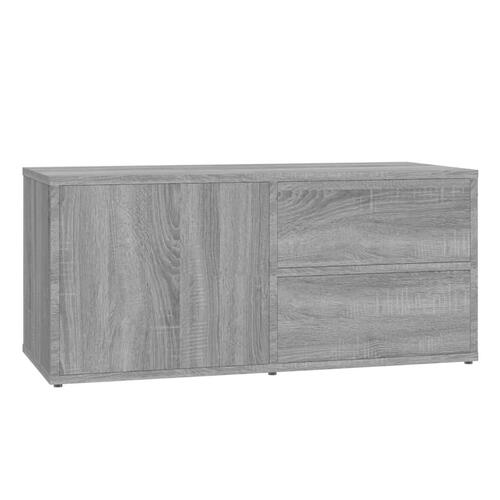Tv-bord 80x34x36 cm konstrueret træ grå sonoma-eg