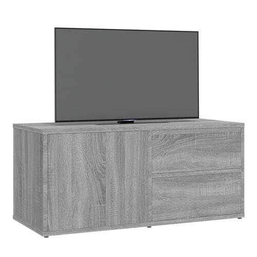 Tv-bord 80x34x36 cm konstrueret træ grå sonoma-eg