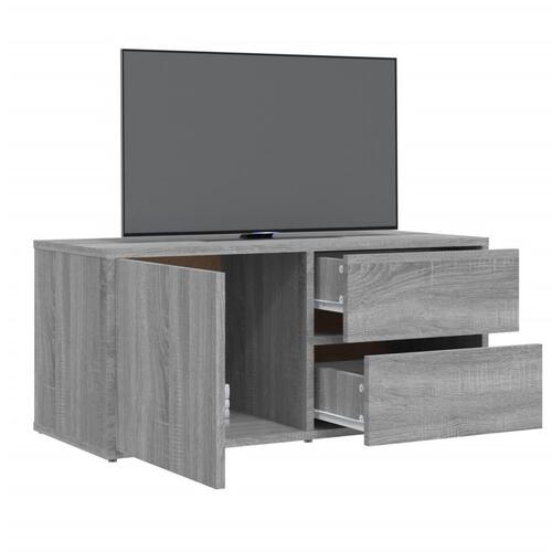 Tv-bord 80x34x36 cm konstrueret træ grå sonoma-eg