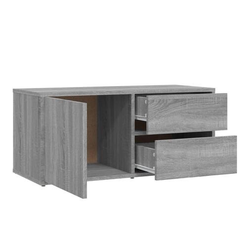 Tv-bord 80x34x36 cm konstrueret træ grå sonoma-eg