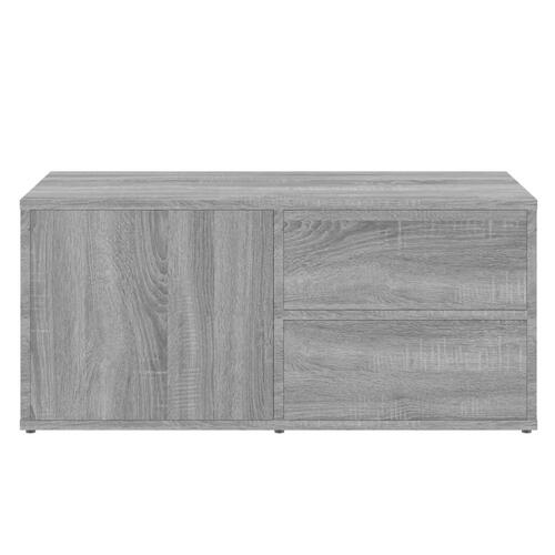 Tv-bord 80x34x36 cm konstrueret træ grå sonoma-eg