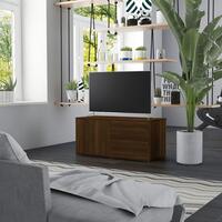 Tv-bord 80x34x36 cm konstrueret træ brun egetræsfarve