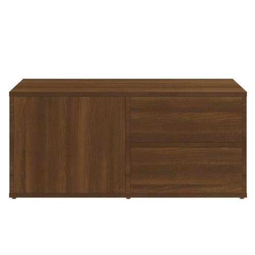 Tv-bord 80x34x36 cm konstrueret træ brun egetræsfarve