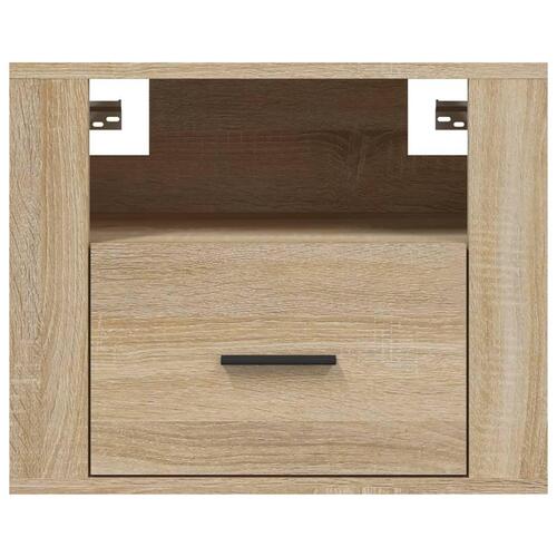 Væghængt sengebord 50x36x40 cm Sonoma-eg