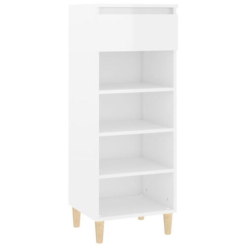 Skoreol 40x36x105 cm konstrueret træ hvid højglans
