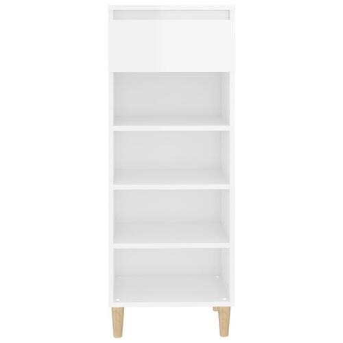 Skoreol 40x36x105 cm konstrueret træ hvid højglans
