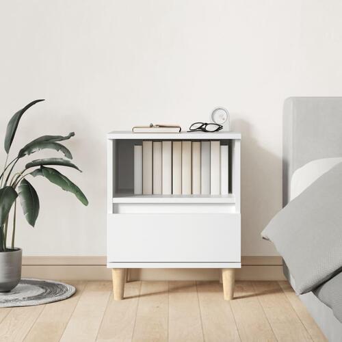 Sengeborde 2 stk. 40x35x50 cm hvid