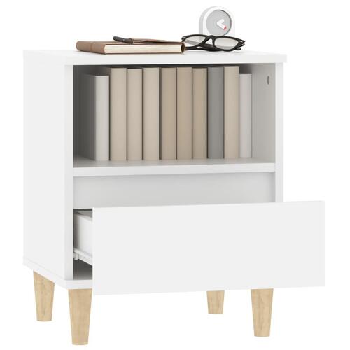 Sengeborde 2 stk. 40x35x50 cm hvid