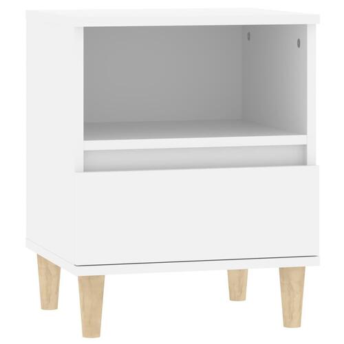 Sengeborde 2 stk. 40x35x50 cm hvid