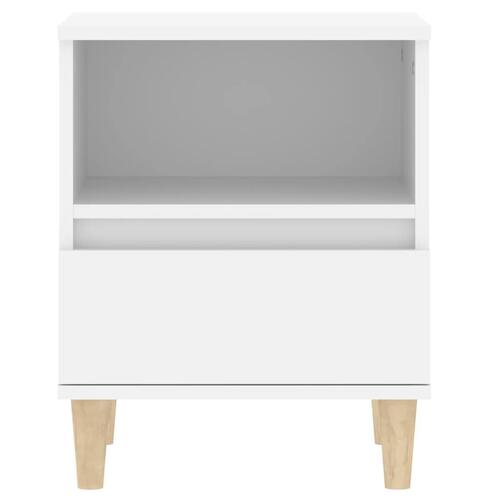 Sengeborde 2 stk. 40x35x50 cm hvid