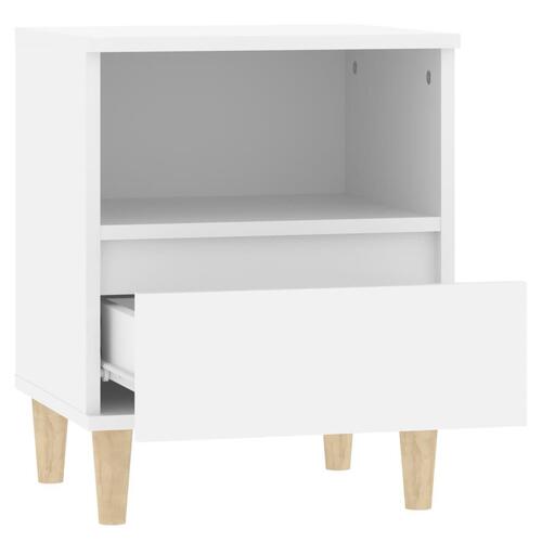 Sengeborde 2 stk. 40x35x50 cm hvid