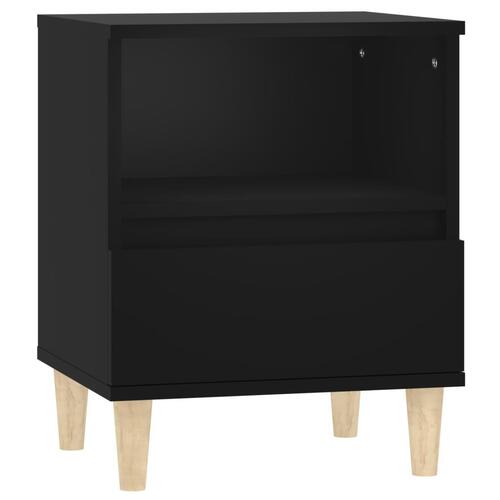 Sengeborde 2 stk. 40x35x50 cm sort