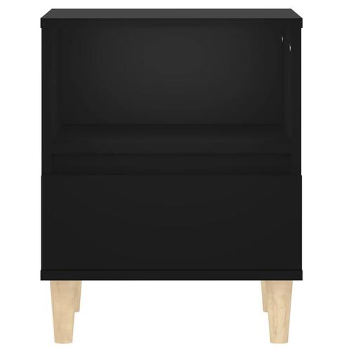 Sengeborde 2 stk. 40x35x50 cm sort