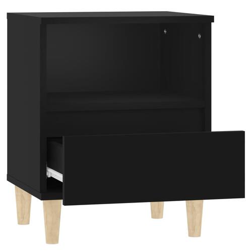Sengeborde 2 stk. 40x35x50 cm sort