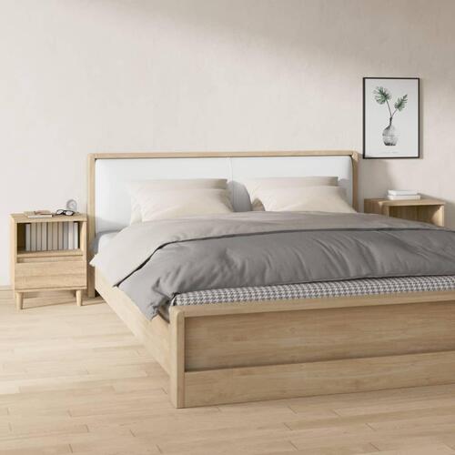 Sengeborde 2 stk. 40x35x50 cm sonoma-eg