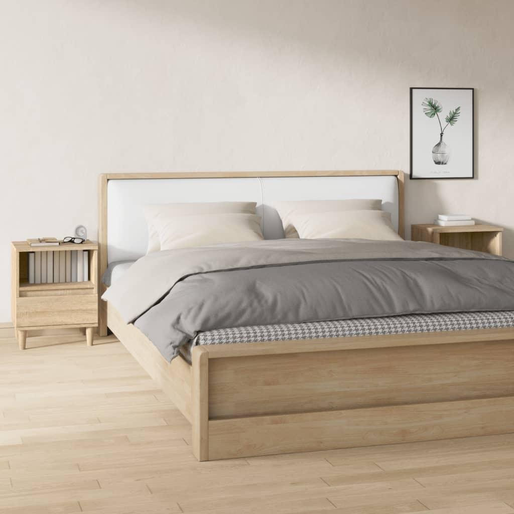 Sengeborde 2 stk. 40x35x50 cm sonoma-eg
