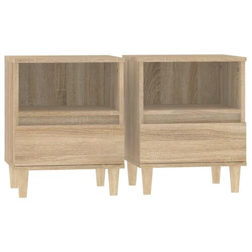 Sengeborde 2 stk. 40x35x50 cm sonoma-eg