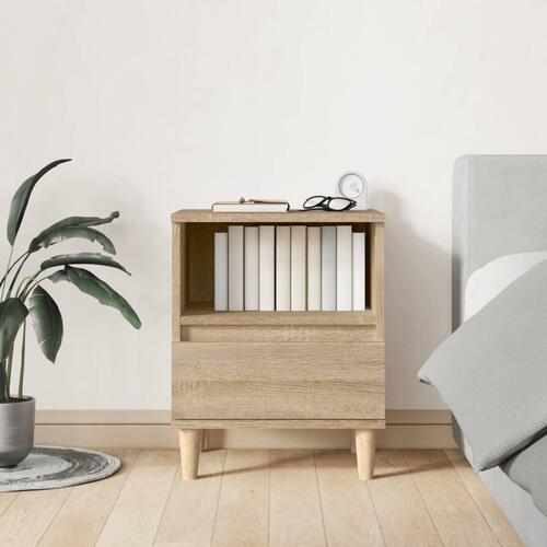 Sengeborde 2 stk. 40x35x50 cm sonoma-eg