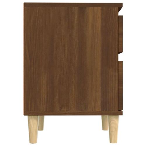 Sengebord 40x35x50 cm brun egetræsfarve