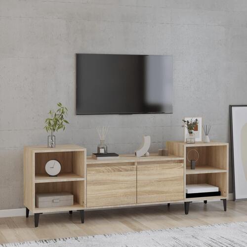 Tv-bord 160x35x55 cm konstrueret træ sonoma-eg