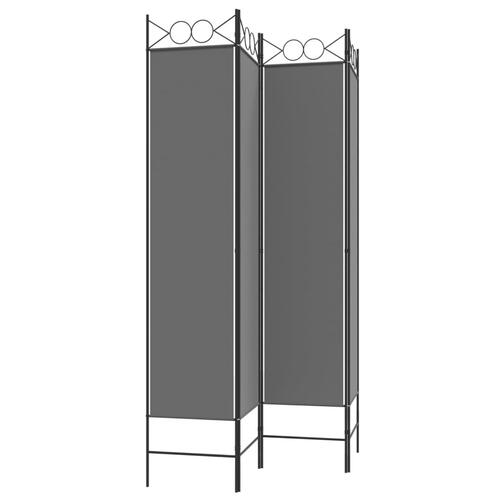 4-panels rumdeler 160x200 cm stof antracitgrå