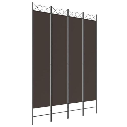 4-panels rumdeler 160x220 cm stof brun