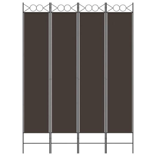 4-panels rumdeler 160x220 cm stof brun