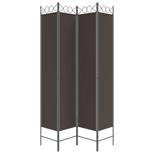4-panels rumdeler 160x220 cm stof brun
