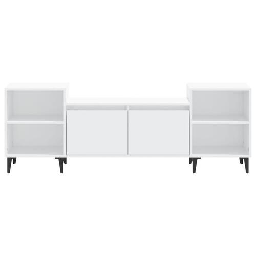Tv-bord 160x35x55 cm konstrueret træ hvid