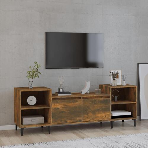Tv-bord 160x35x55 cm konstrueret træ røget egetræsfarve