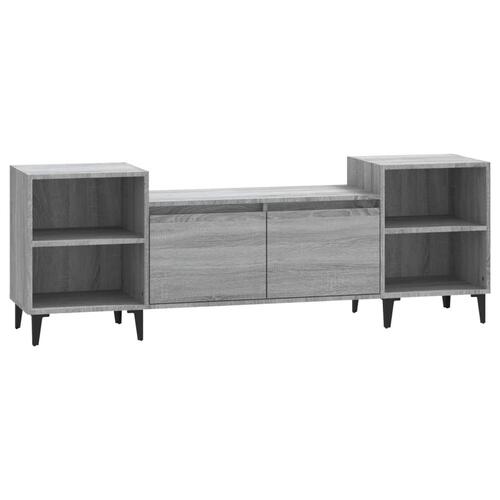 Tv-bord 160x35x55 cm konstrueret træ grå sonoma-eg