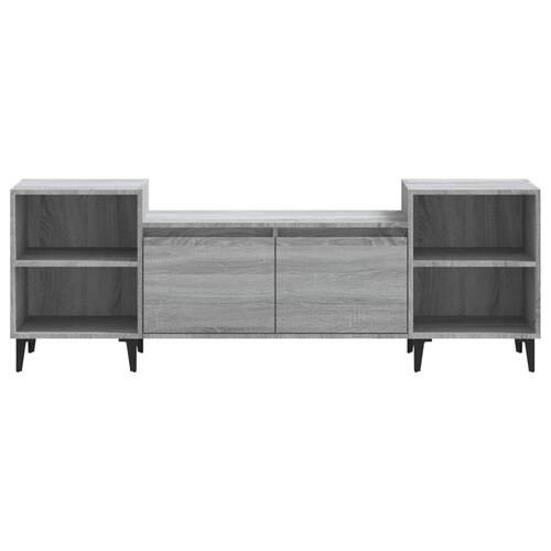 Tv-bord 160x35x55 cm konstrueret træ grå sonoma-eg