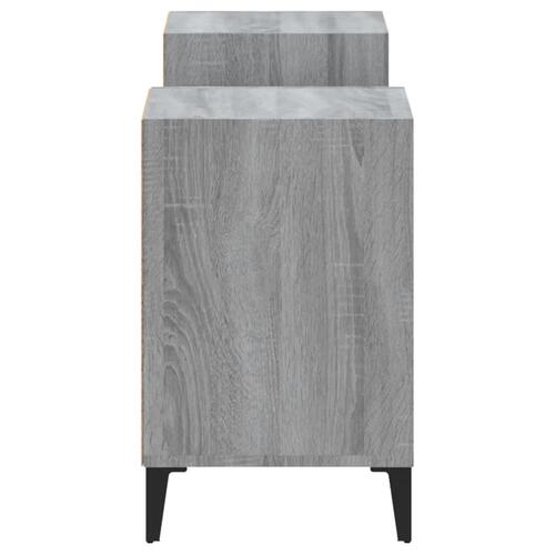 Tv-bord 160x35x55 cm konstrueret træ grå sonoma-eg