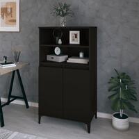 Skab 60x36x110 cm konstrueret træ sort