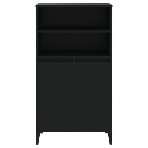 Skab 60x36x110 cm konstrueret træ sort