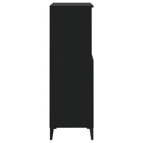 Skab 60x36x110 cm konstrueret træ sort