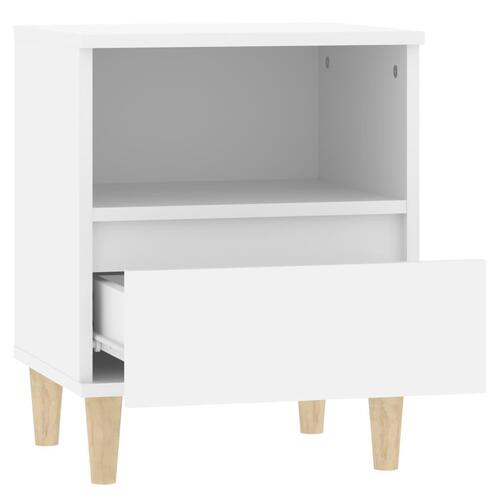 Sengebord 40x35x50 cm hvid