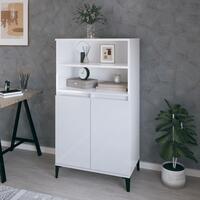 Skab 60x36x110 cm konstrueret træ hvid højglans