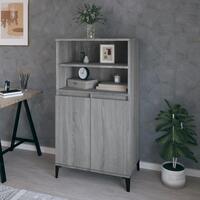 Skab 60x36x110 cm konstrueret træ Grå sonoma-eg