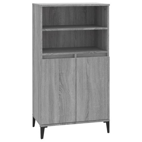 Skab 60x36x110 cm konstrueret træ Grå sonoma-eg