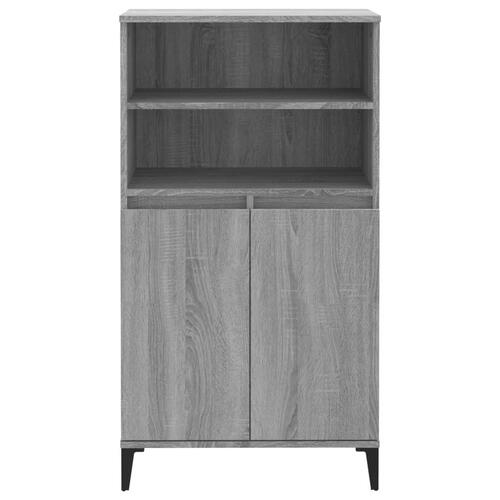 Skab 60x36x110 cm konstrueret træ Grå sonoma-eg