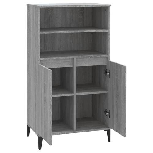 Skab 60x36x110 cm konstrueret træ Grå sonoma-eg