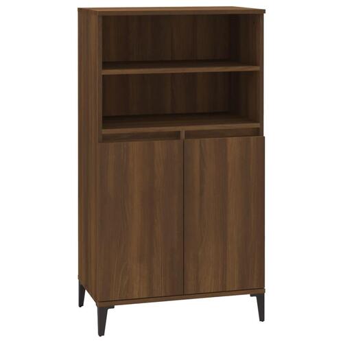 Skab 60x36x110 cm konstrueret træ brun egetræsfarve