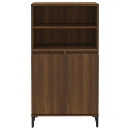 Skab 60x36x110 cm konstrueret træ brun egetræsfarve