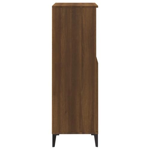 Skab 60x36x110 cm konstrueret træ brun egetræsfarve